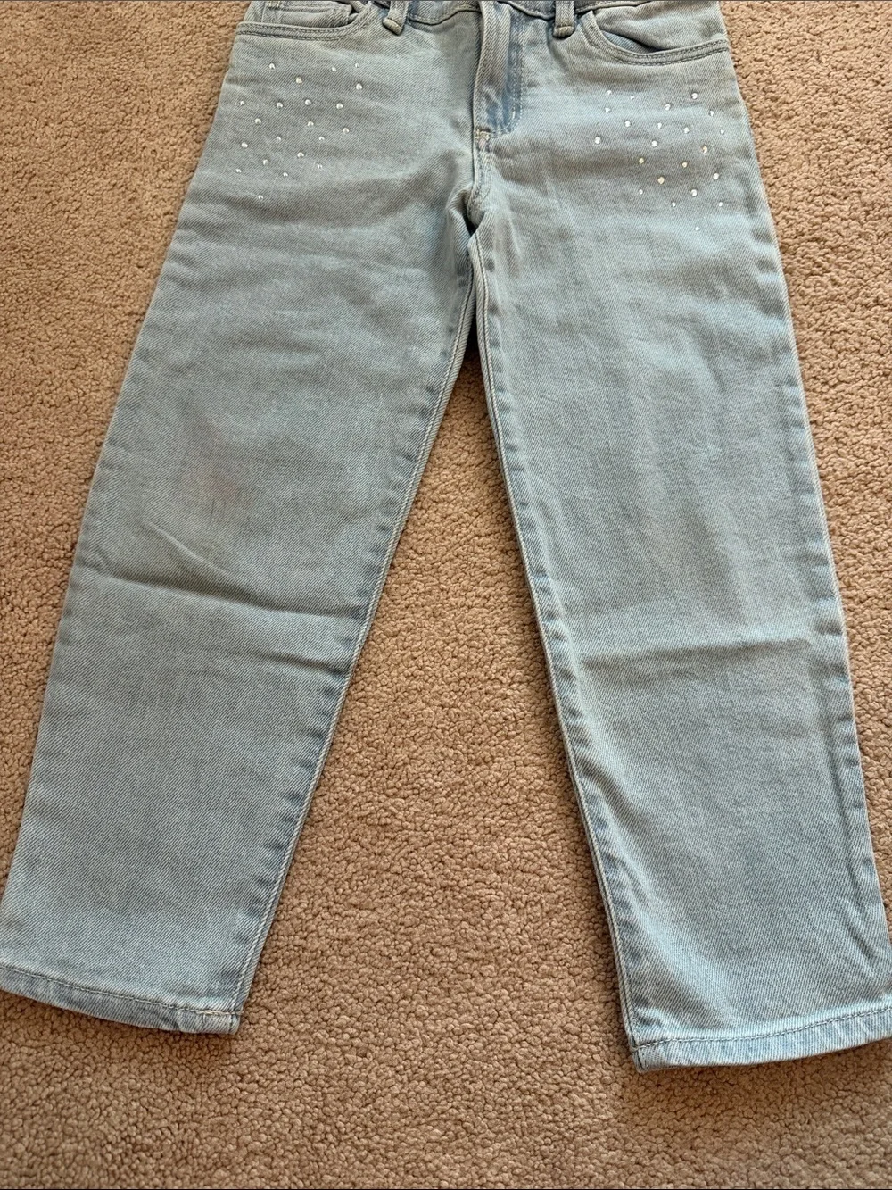 OshKosh B'gosh Light Blue Skinny Jeans with Pearl Studs